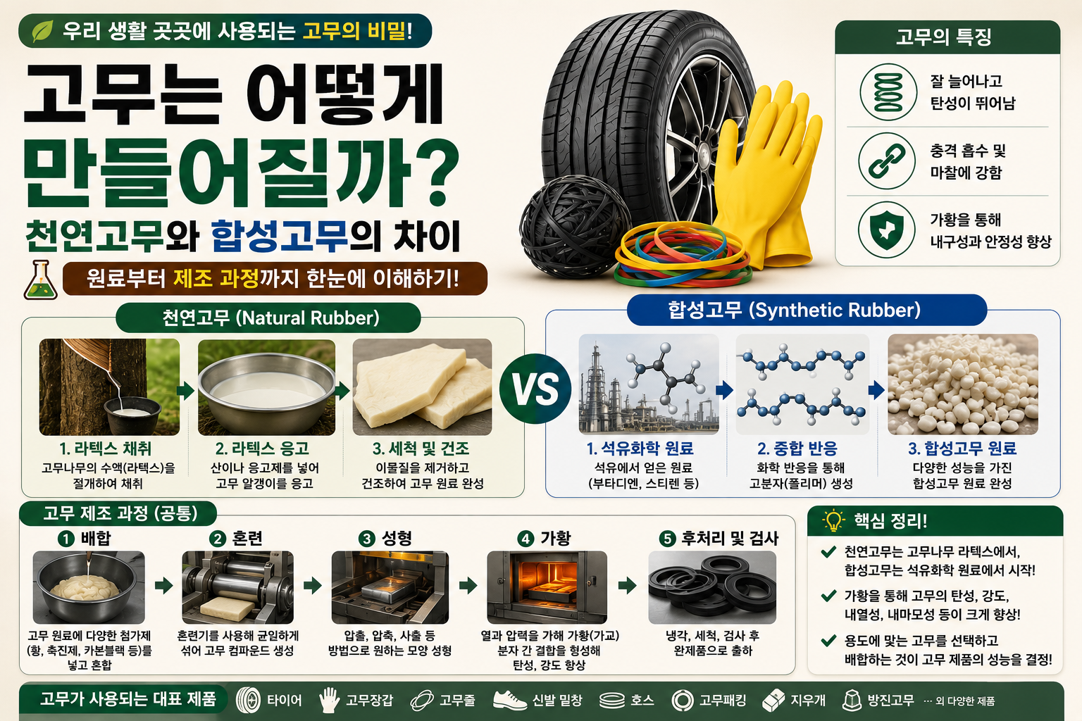 고무는 어떻게 만들어질까