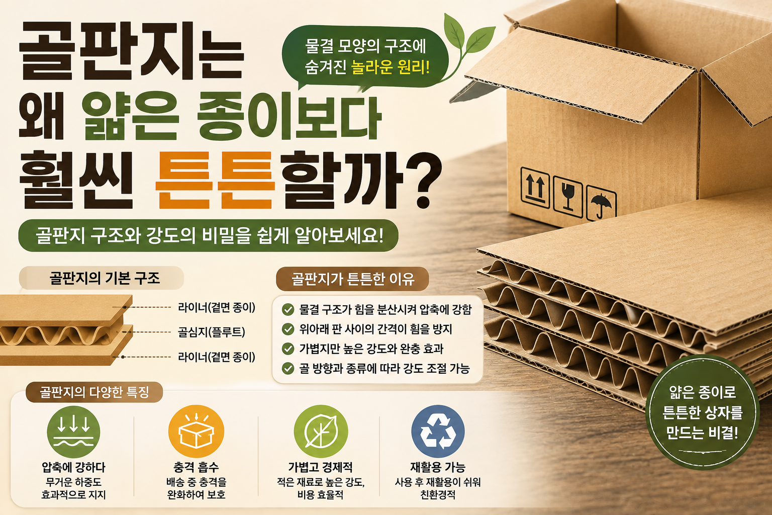 골판지가 튼튼한 이유